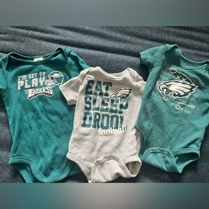 3 baby Eagles onesies